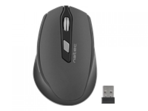 Natec Mouse, Siskin, Silent, Wireless, 2400 DPI, Optical, Black-Grey image 1