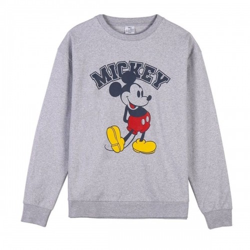 Unisex Sporta Krekls bez Kapuča Mickey Mouse Pelēks image 1