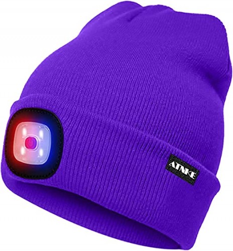 Cepure ar LED gaismu ar 2 gaismas režīmiem (violet) image 1