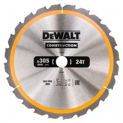 Dewalt AksesuĀri (i) DEWALT Zāģripa 305x30mm 24T image 1