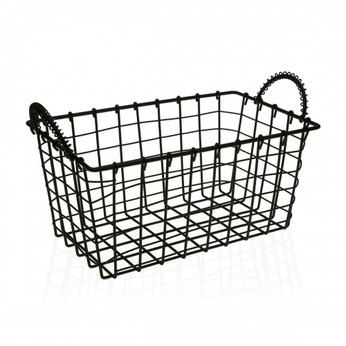 Multi-purpose basket Versa Black Steel industrial (23 x 14,5 x 37 cm) image 1