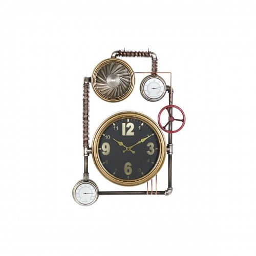 Wall Clock DKD Home Decor Valves Crystal Golden Iron (50,5 x 12 x 73 cm) image 1