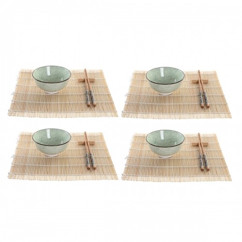 Набор для суши DKD Home Decor Бамбук Керамика Восточный (16 Предметы) image 1