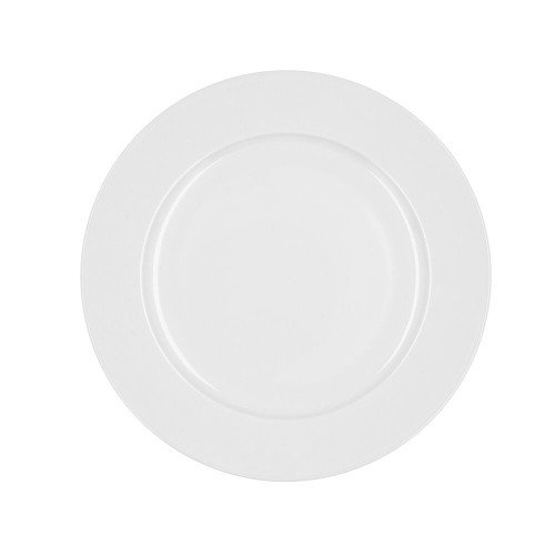Flat plate Bidasoa Glacial Ceramic White (25 cm) (Pack 6x) image 1