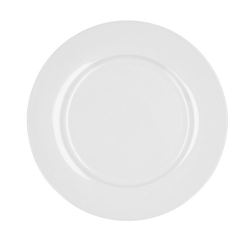 Flat plate Bidasoa Glacial Ceramic White (27 cm) (Pack 4x) image 1