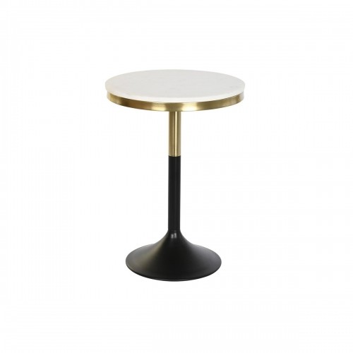 Side table DKD Home Decor Black Golden Metal White Marble (40,5 x 40,5 x 57,5 cm) image 1