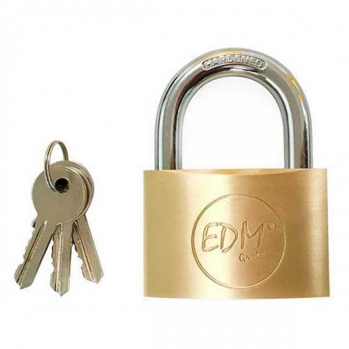 Key padlock EDM Bow Brass (40 x 23 mm) image 1