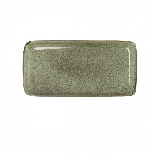 Serving Platter Bidasoa Ikonic Green Ceramic 28 x 14 cm (Pack 4x) image 1