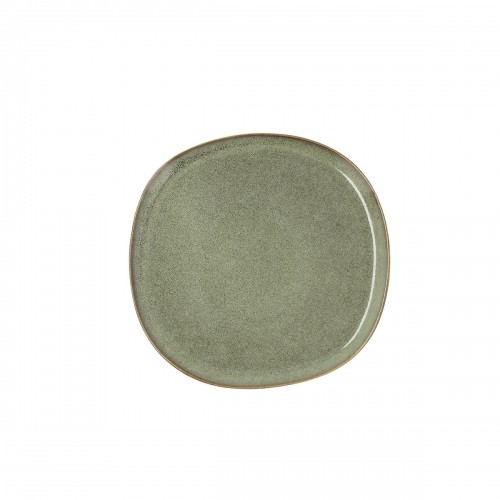 Flat plate Bidasoa Ikonic Ceramic Green (20,2 x 19,7 cm) (Pack 6x) image 1