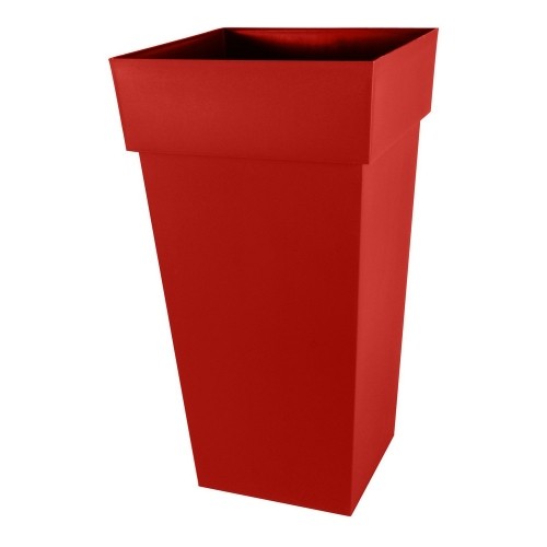 Planter EDA Tuscany 43,3 x 43,3 x 80 cm Squared Red polypropylene image 1