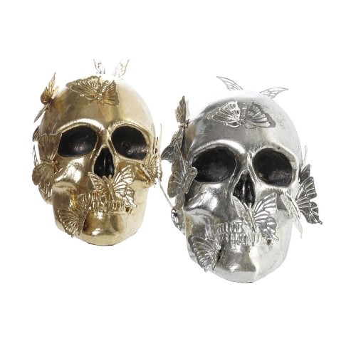 Decorative Figure DKD Home Decor 20,5 x 16 x 15,5 cm Skull (2 Units) image 1