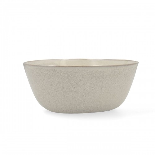 Salad Bowl Bidasoa Ikonic Ceramic White (20 x 19,5 x 8,5 cm) (Pack 3x) image 1