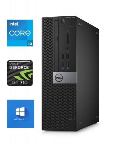 Dell 7040 SFF i5-6400 16GB 960GB SSD 1TB HDD GT710 2GB Windows 10 Professional image 1