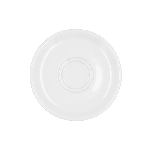 Flat Plate Bidasoa Glacial Coffee 100-180 ml White Ceramic (12 Units) (Pack 12x) image 1
