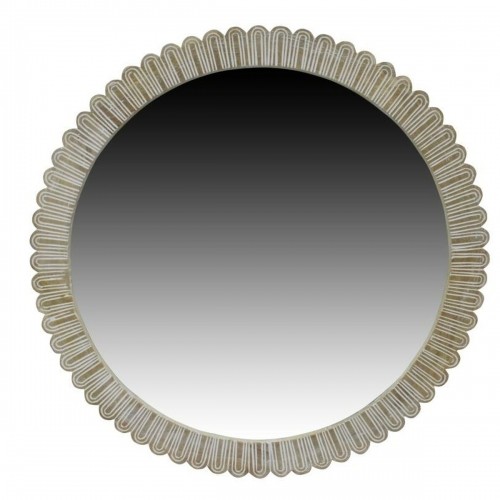 Настенное зеркало DKD Home Decor Стеклянный Натуральный Колониальный Древесина манго Маринованный (71 x 3 x 71 cm) image 1