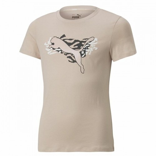 Krekls ar Īsām Piedurknēm Bērniem Puma Bēšs image 1