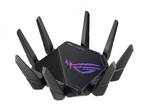Asus  
         
       Tri-band Gigabit Wifi-6 Gaming Router  ROG Rapture GT-AX11000 PRO  802.11ax, 480+1148 Mbit/s, 10/100/1000 Mbit/s, Ethernet LAN (RJ-45) ports 4, Antenna type 8xExternal image 1