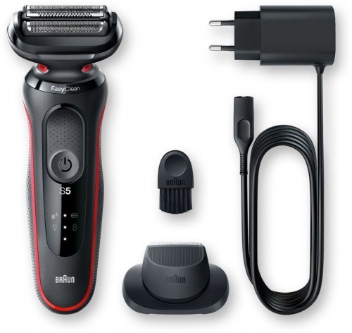Braun  
         
       Shaver 51-R1200s	 Operating time (max) 50 min, Wet&Dry, Black/Red image 1