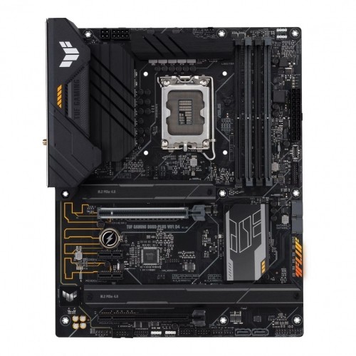 Asus  
         
       TUF GAMING B660-PLUS WIFI D4 Processor family Intel, Processor socket  LGA1700, DDR4 DIMM, Memory slots 4, Supported hard disk drive interfaces 	SATA, M.2, Number of SATA connectors 4, Chipset Intel B660, ATX image 1