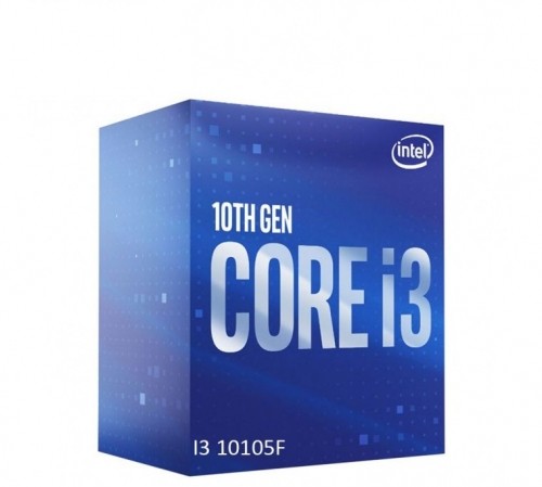 Intel  
         
       i3-10105F, 3.7 GHz, LGA1200, Processor threads 8, Packing Retail, Processor cores 4, Component for PC image 1