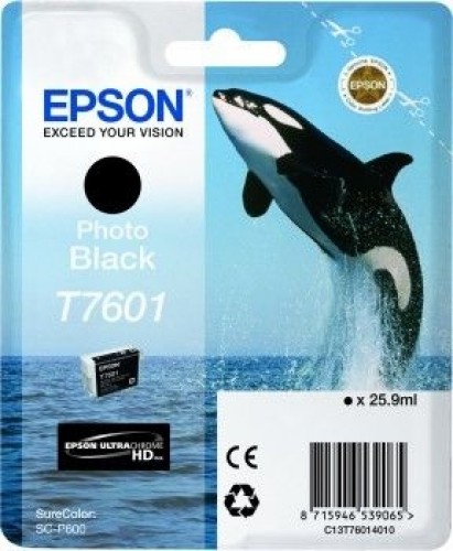 EPSON  
         
       T7601 Ink Cartridge, Black image 1