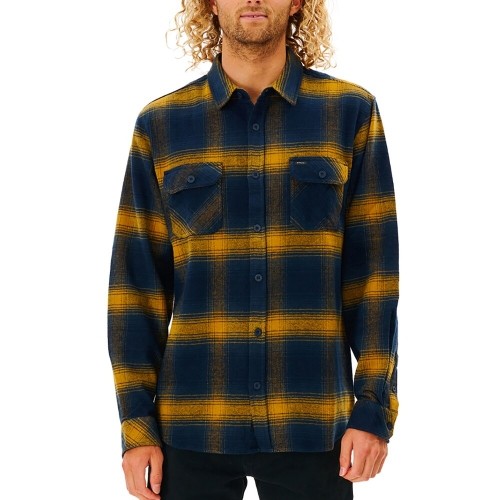 Рубашка с длинным рукавом мужская Rip Curl Count Синий Жёлтый Franela image 1