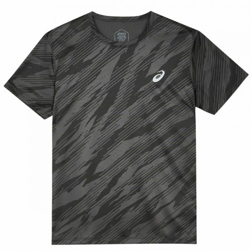 Men’s Short Sleeve T-Shirt Asics All Over Print Black image 1