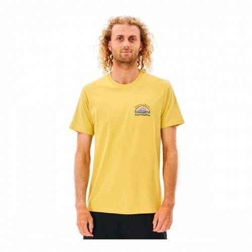Vīriešu Krekls ar Īsām Piedurknēm Rip Curl Dzeltens image 1