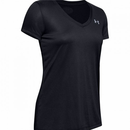 Women’s Short Sleeve T-Shirt Under Armour Tech SSV Solid Black image 1