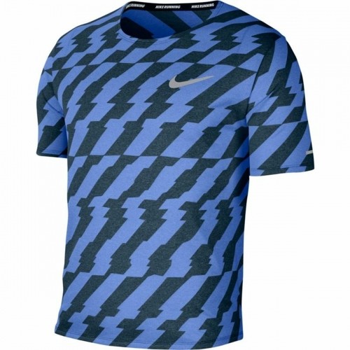 Vīriešu Krekls ar Īsām Piedurknēm Nike Dri-Fit Miler Future Fast Zils image 1