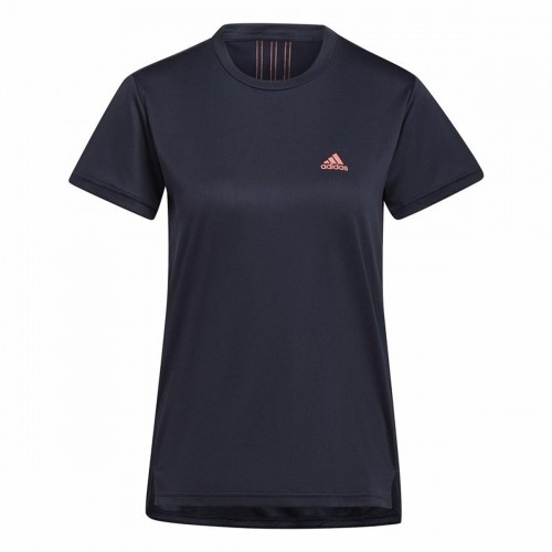 Women’s Short Sleeve T-Shirt Adidas Aeroready Designed 2 Move Black Blue image 1