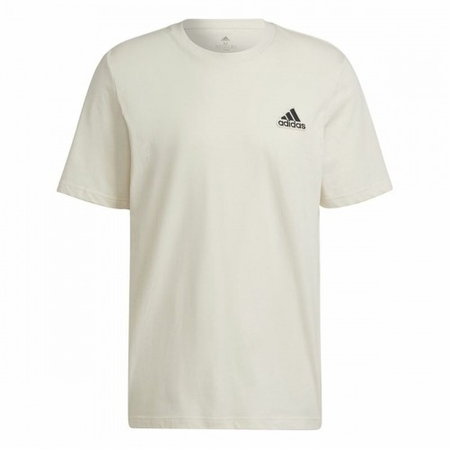 Men’s Short Sleeve T-Shirt Adidas Essentials Feelcomfy White image 1