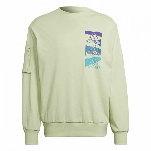 Men’s Sweatshirt without Hood Adidas Essentials Brandlove Green image 1