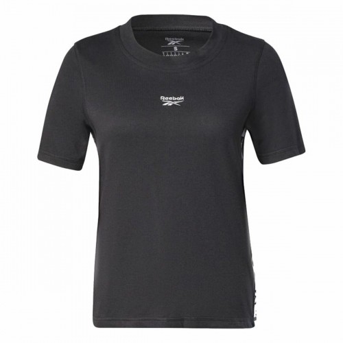 Women’s Short Sleeve T-Shirt Reebok Tape Pack Black image 1