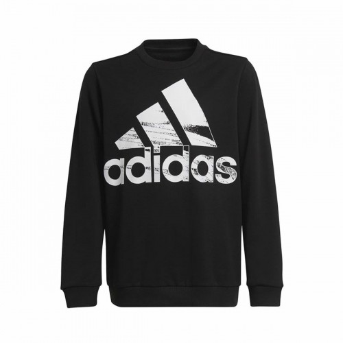 Толстовка без капюшона детская Adidas Sweat Logo Чёрный image 1