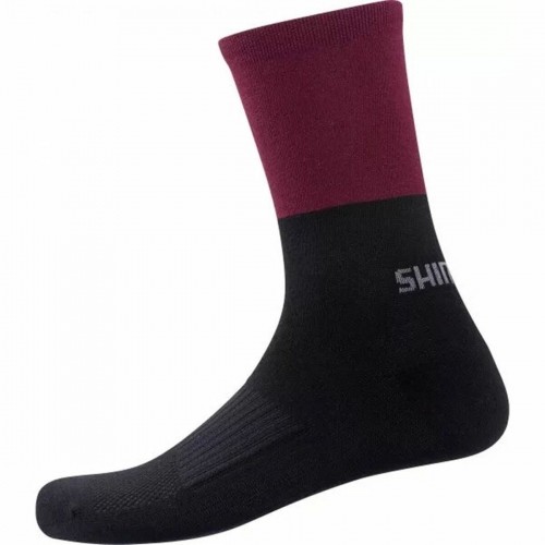 Sports Socks Shimano Original Wool Black Maroon image 1