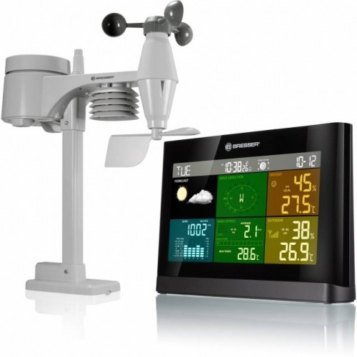 BRESSER 5-in-1 Comfort Weather Center with Colour Display black image 1