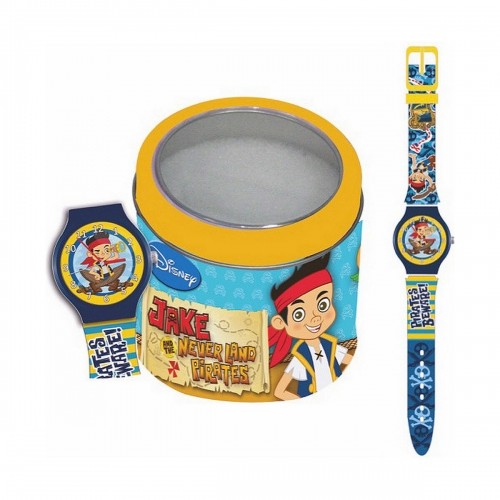 Infant's Watch Cartoon JAKE THE PIRATE - TIN BOX (Ø 33 mm) image 1