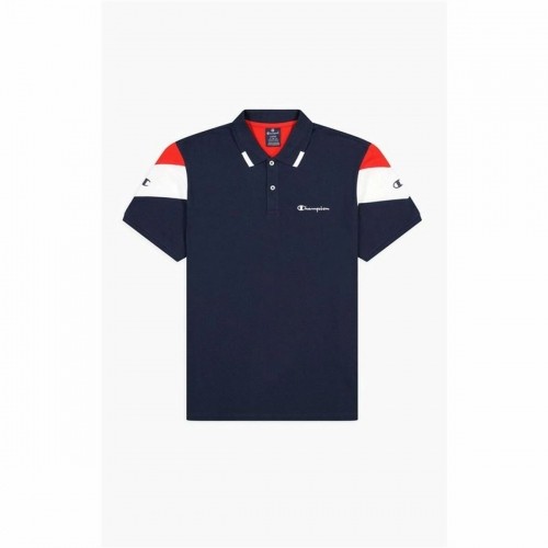 Men’s Short Sleeve Polo Shirt Champion Navy Blue image 1