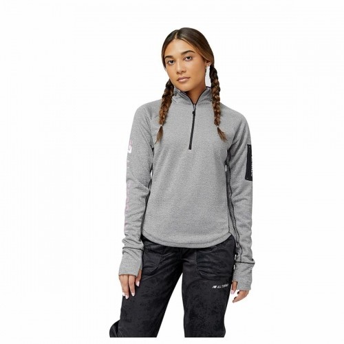 Women’s Sweatshirt without Hood New Balance Impact Run AT Grey image 1