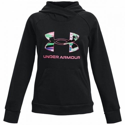 Hooded Sweatshirt for Girls Under Armour Rival Big Logo Black image 1