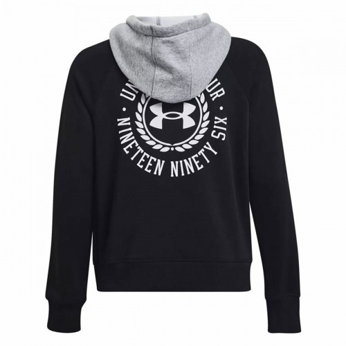 Vīriešu Sporta Krekls ar Kapuci Under Armour Rival Fleece CB Melns image 1