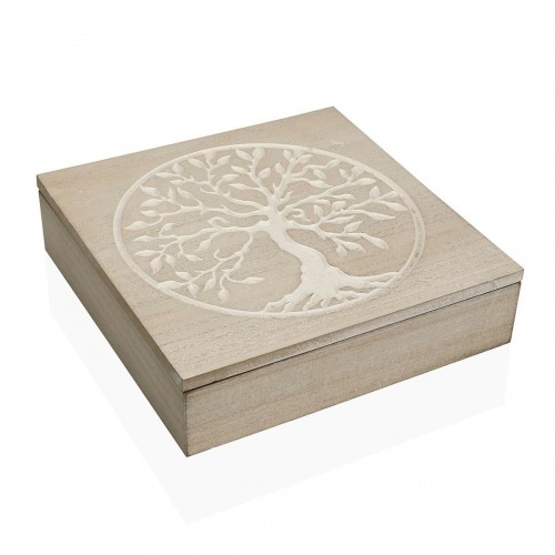 Decorative box Versa Tree Wood 24 x 6 x 24 cm image 1