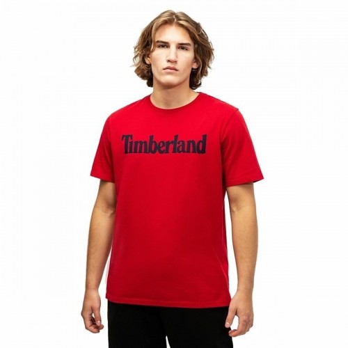 Men’s Short Sleeve T-Shirt Timberland Kennebec Linear Red image 1