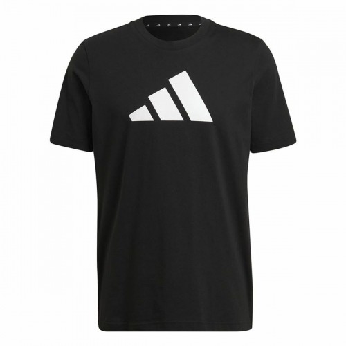 Vīriešu Krekls ar Īsām Piedurknēm Adidas Future Icons Logo Melns image 1