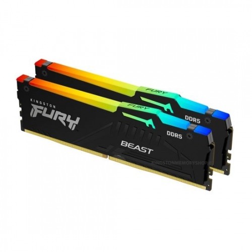 Kingston  
         
       Fury Beast RGB 32 Kit (16GBx2) GB, DDR5, 4800 MHz, PC/server, Registered No, ECC No, 2x16 GB image 1