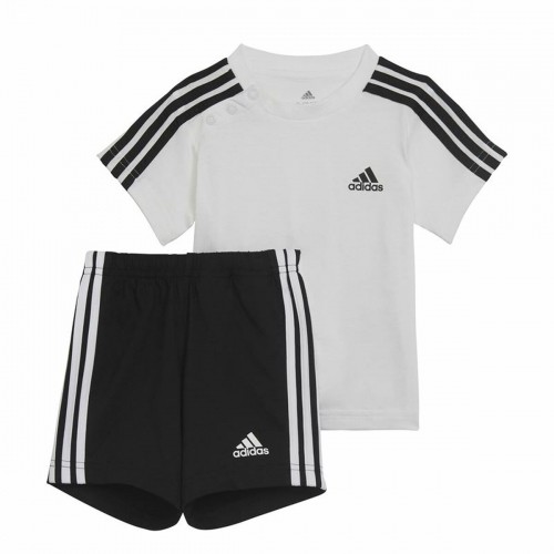 Zīdaiņa Sporta Apģērbs Adidas Three Stripes Melns Balts image 1