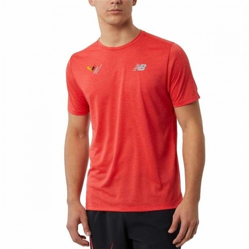 Short-sleeve Sports T-shirt New Balance Impact Run Orange image 1