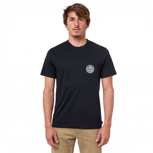 Vīriešu Krekls ar Īsām Piedurknēm Rip Curl Horizon Badge Melns image 1