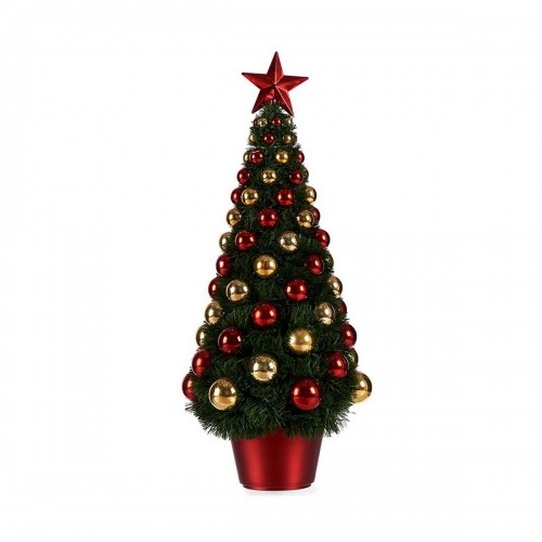 Christmas Tree 21,5 x 51 x 21,5 cm Red Golden Green Plastic polypropylene image 1